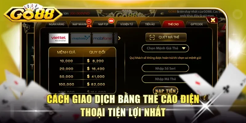 Cách giao dịch bằng thẻ cào điện thoại tiện lợi nhất